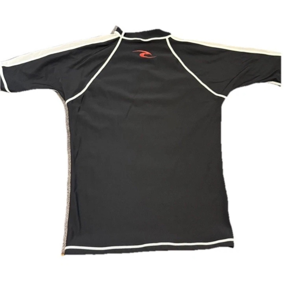 Rip Curl Wave SS UV Rash‎ Guard - Size Medium Mens - Gray Black